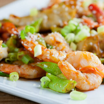 shrimp dumpling stir fry