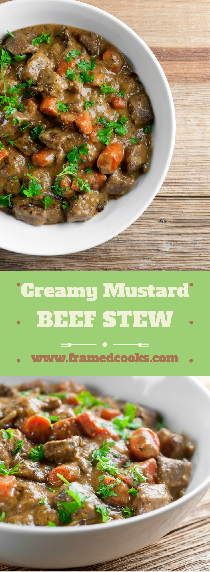 Creamy Mustard Beef Stew Framed Cooks