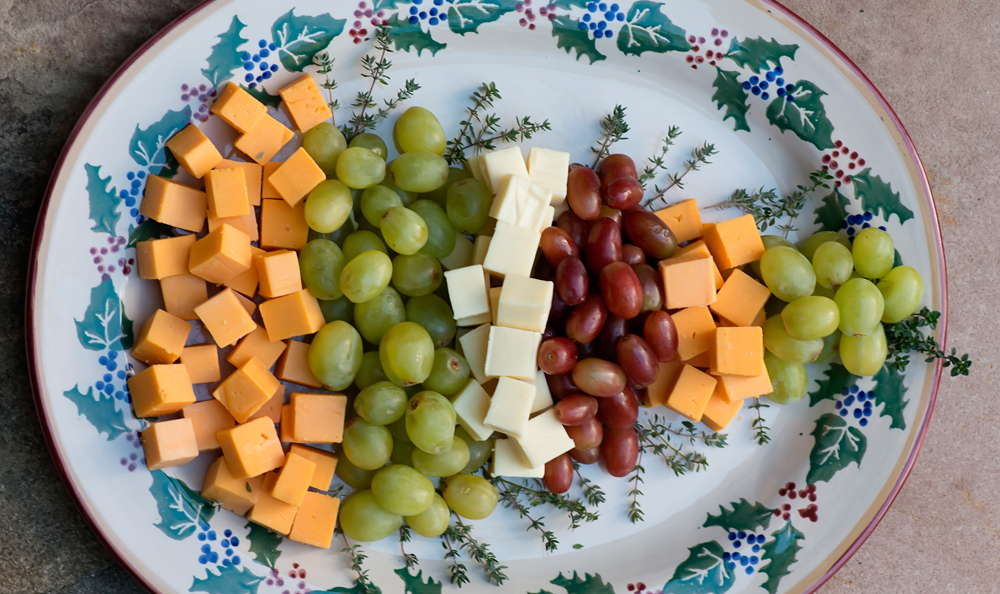 Christmas Tree Fruit and Cheese Platter Framed Cooks