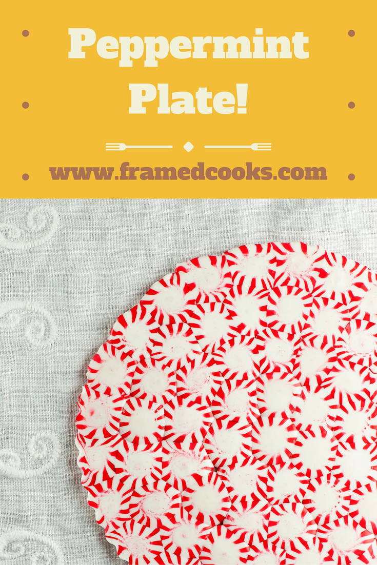This easy to make peppermint plate looks good enough to eat. As a matter of fact, you CAN eat it!
