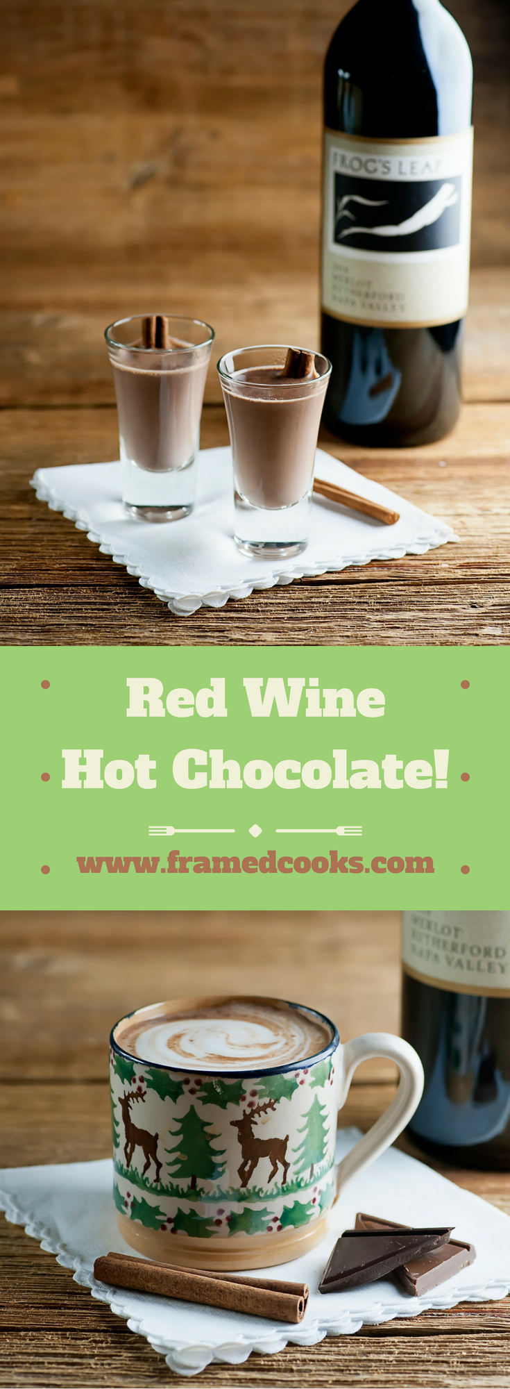 This easy recipe for red wine hot chocolate is the ultimate in holiday beverage cheer!
