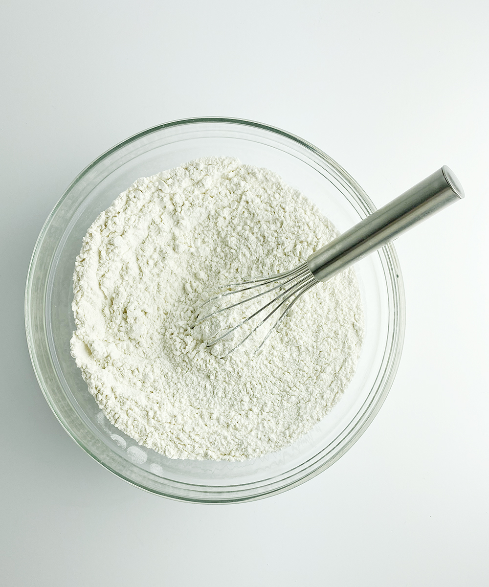 Flour mixture in a bowl.