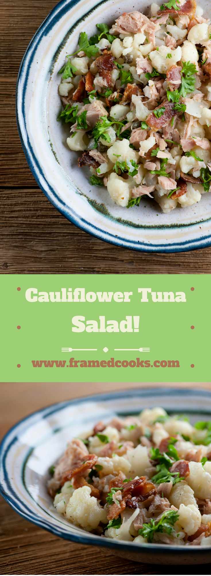 Shake up your lunch with this easy recipe for cauliflower tuna salad!