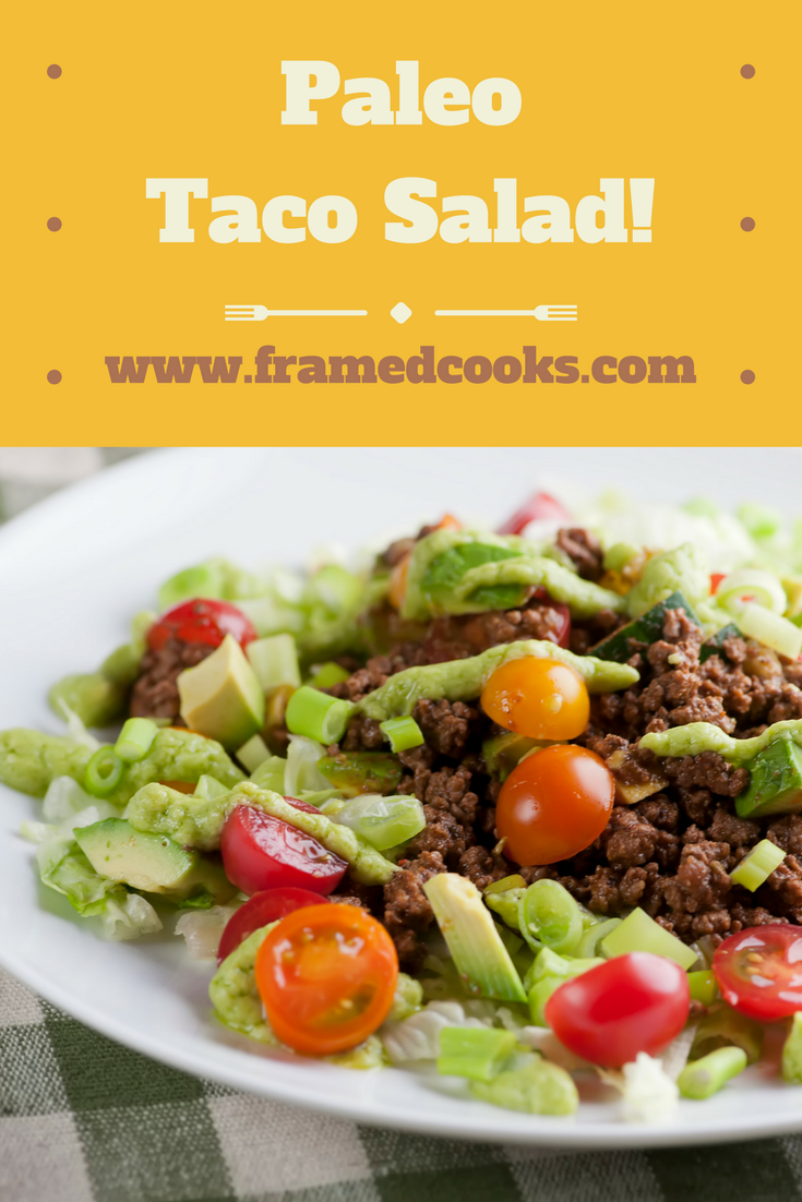 This easy recipe for paleo taco salad is a spicy version of good and good for you!
