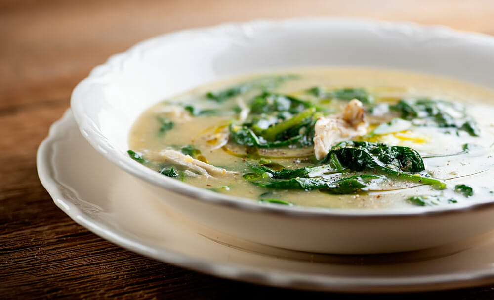 Parmesan Polenta Chicken Soup Parmesan Polenta Chicken Soup in a bowl.