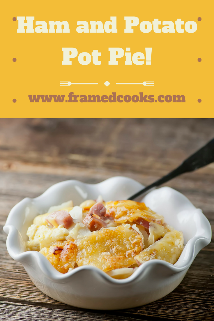 This recipe for ham and swiss pot pie trades the pastry for a cheesy potato crust. OH YES.