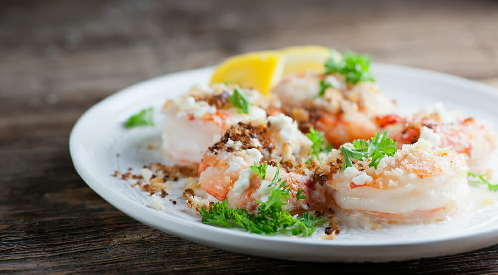 Roasted Shrimp with Bread Crumbs - Framed Cooks