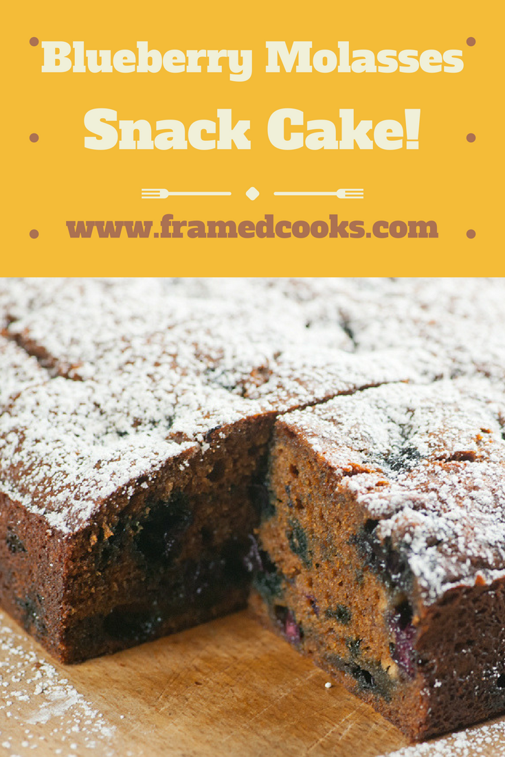This easy recipe for blueberry molasses snack cake turns any day into a summer celebration!