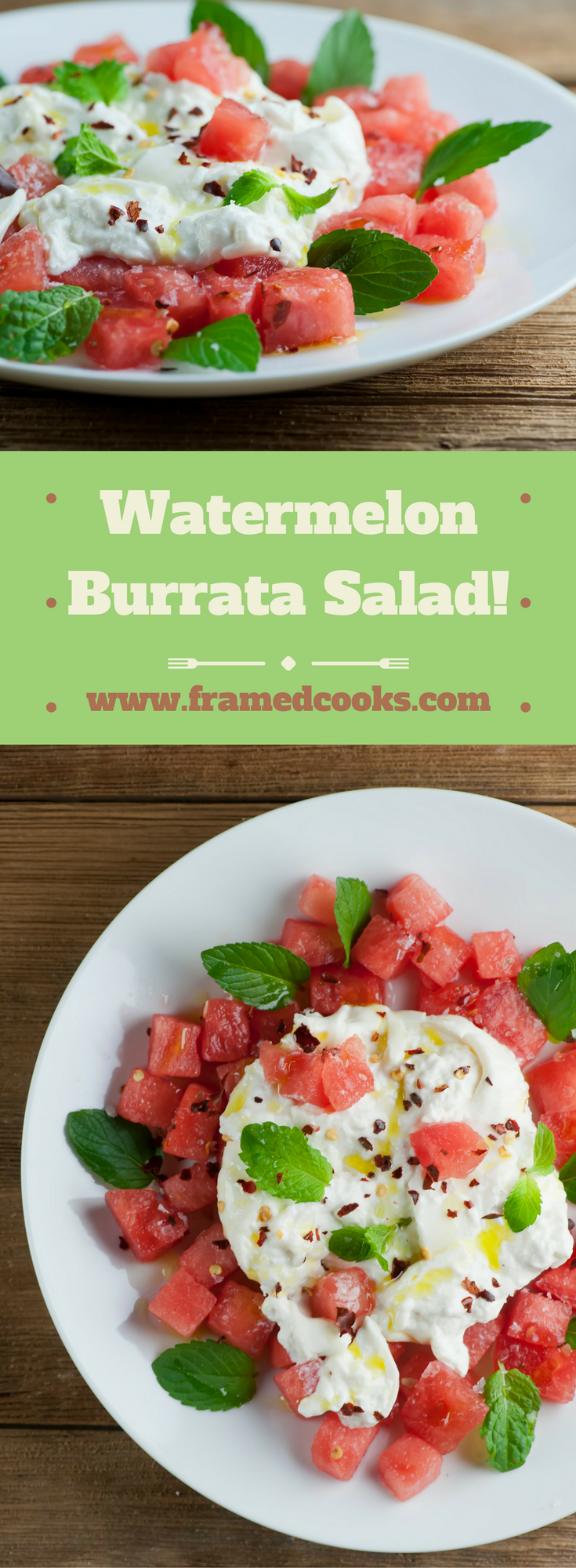 This easy recipe for watermelon burrata salad is quick and delicious way to welcome in summer!