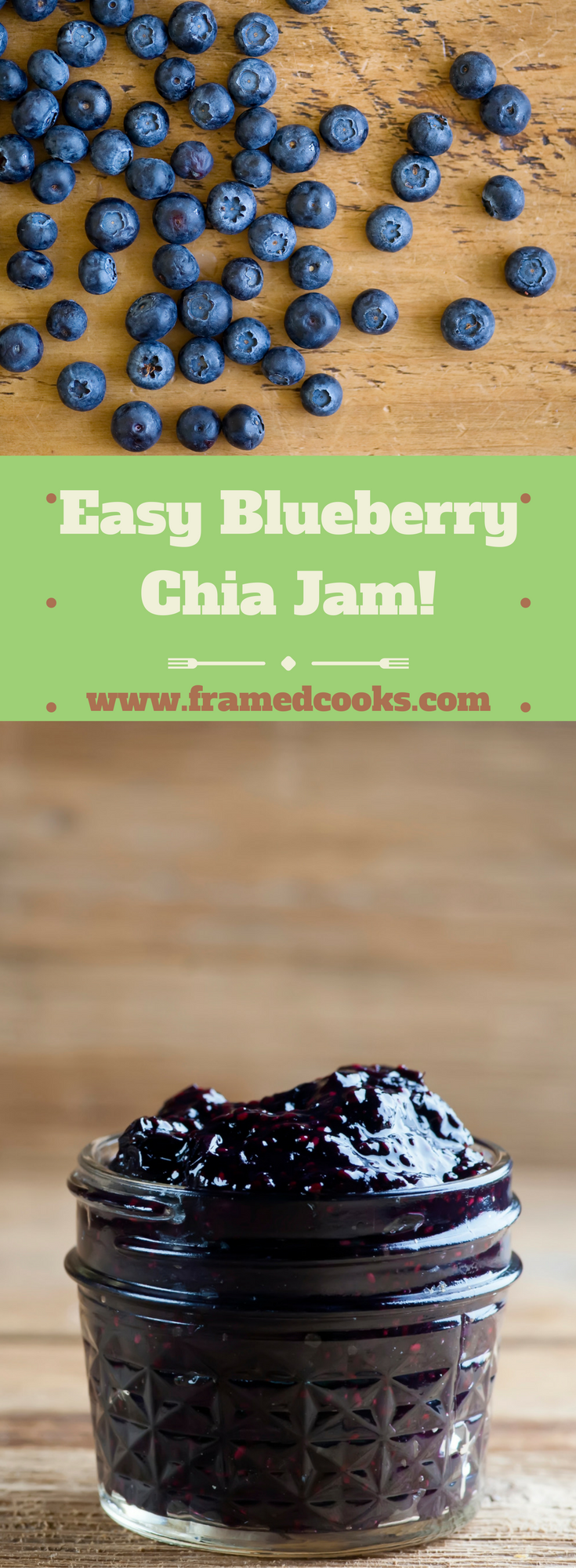 Got fresh summertime blueberries? Then you are all set to make your very own easy blueberry chia jam! That's right...chia seeds are the secret!