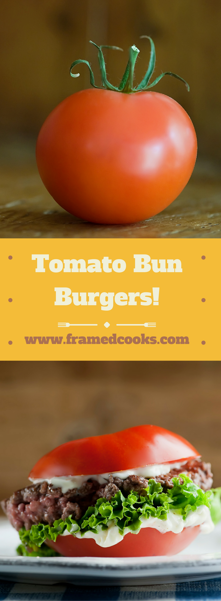 Swap out the hamburger roll for a juicy tomato and get healthy with this fun and easy recipe for delicious tomato bun burgers!