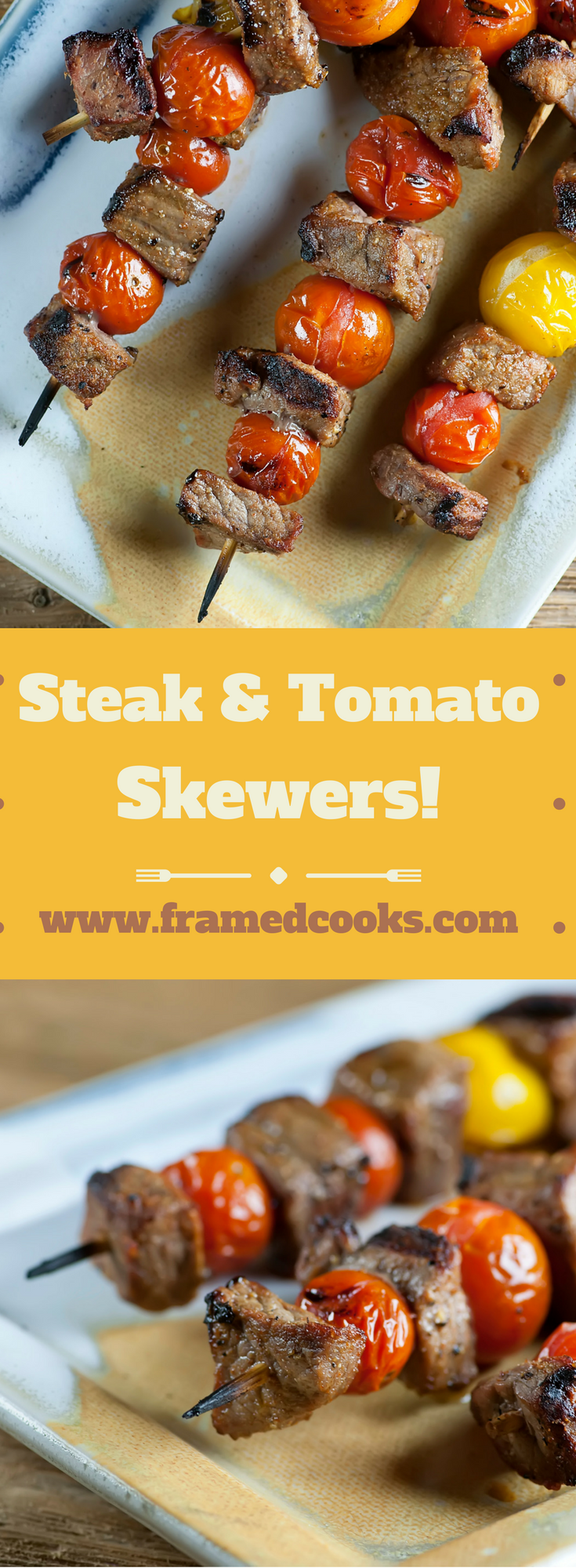 Jazz up your Fourth of July barbecue with this easy recipe for spicy, tender steak and cherry tomato skewers. They grill up in a flash!