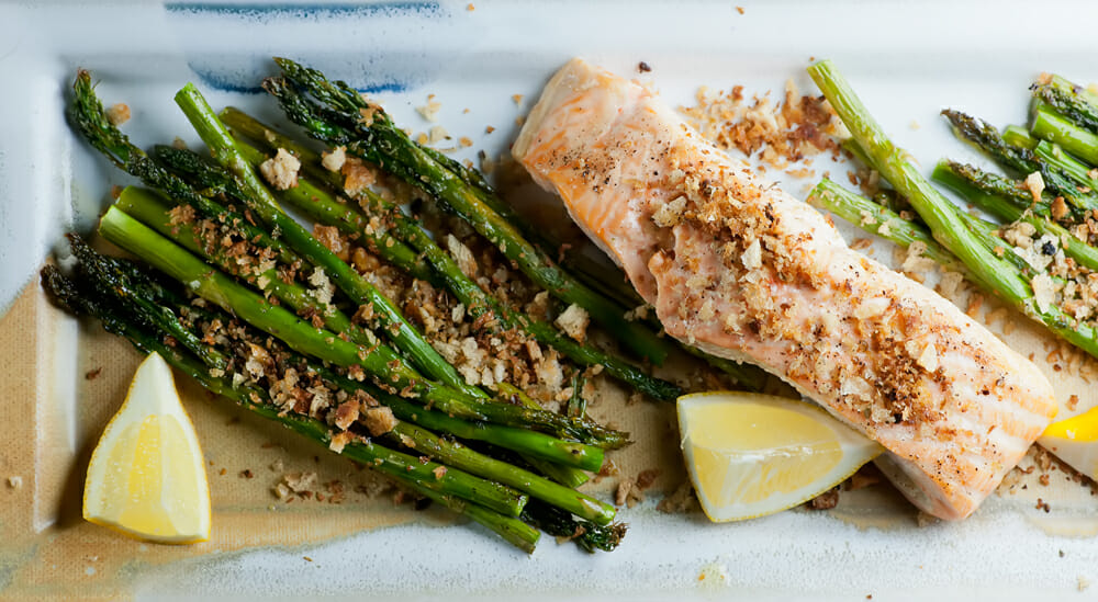 salmon with bread crumbs