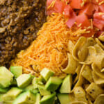 Corn chip taco salad mixture.