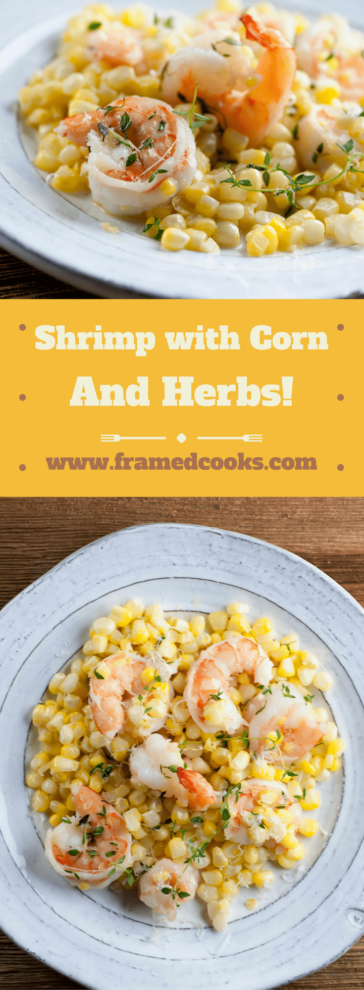 This easy recipe for shrimp with corn and herbs is the perfect end of summer supper! And it's ready in 10 minutes - what could be better?