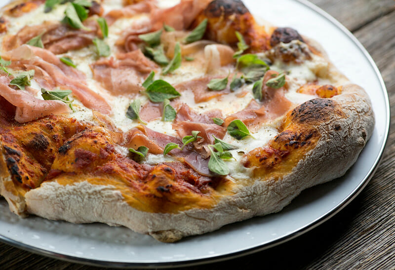 Burrata Prosciutto Oregano Pizza Framed Cooks