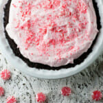 Oreo Peppermint Pie on a plate.