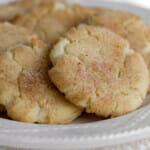 Cinnamon sugar cookies on a plate.