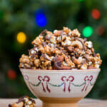 Christmas bowl full of reindeer crunch.