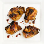 Malt vinegar chicken on a plate.