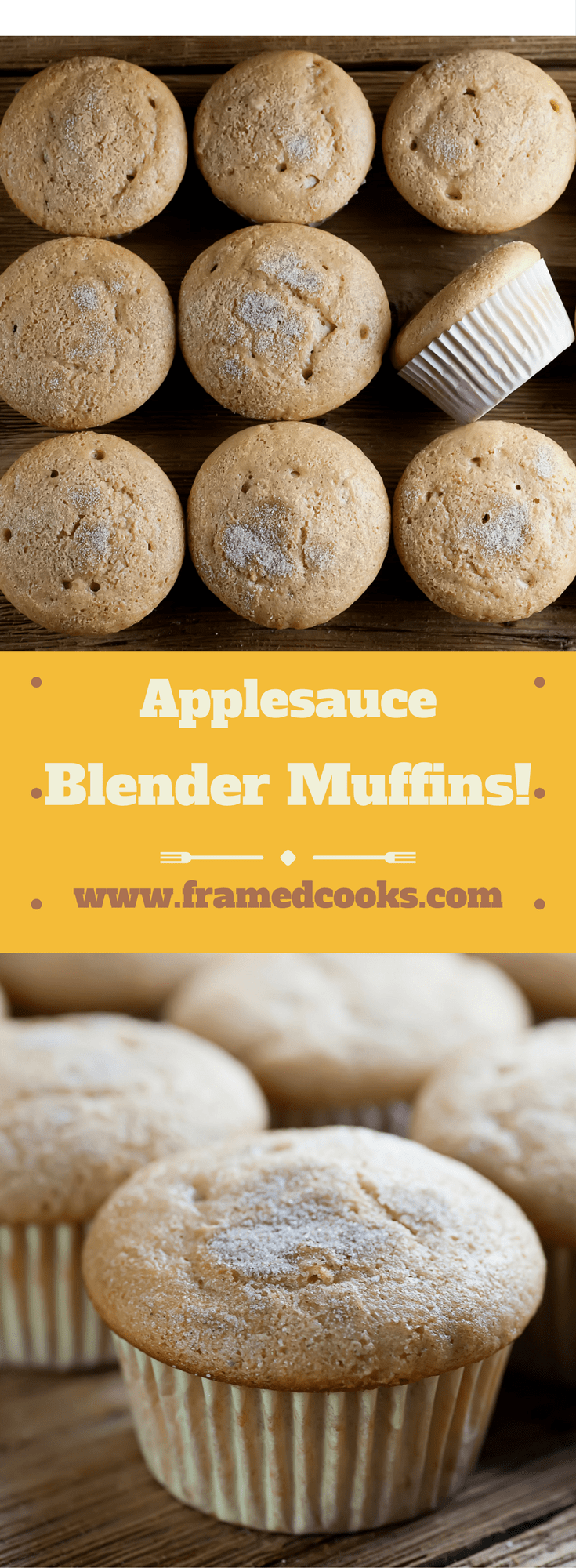 This easy recipe for applesauce blender muffins is a quick and delicious snack for apple season or anytime, and the blender makes them a snap to whip up!