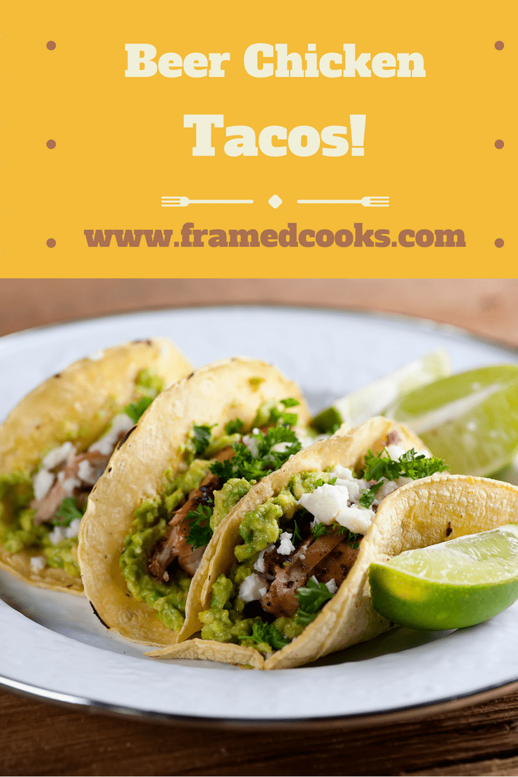 This easy recipe for beer chicken tacos gives this fun supper a delicious twist by marinating in a boozy beer bath for maximum flavor!