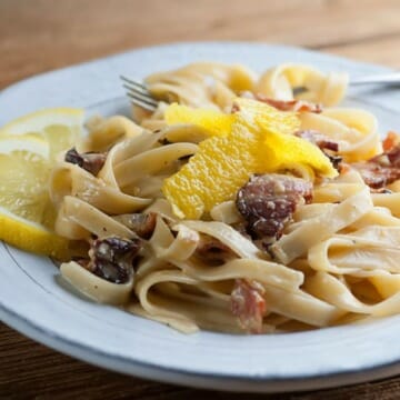 Lemon pasta carbonara