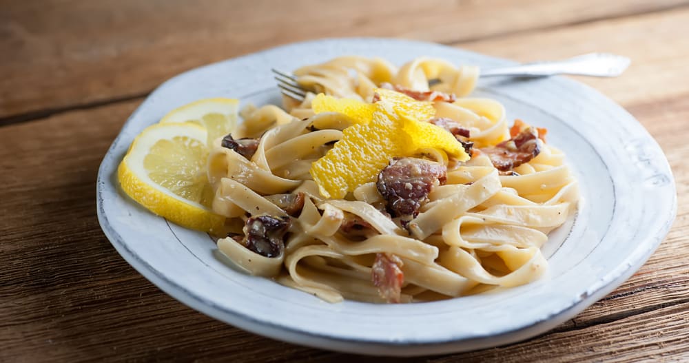 Lemon pasta carbonara