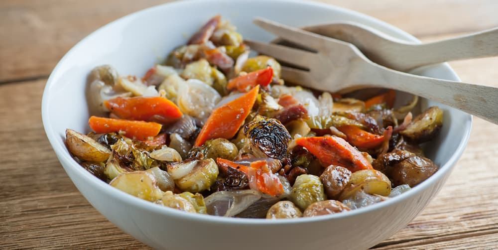 warm roasted fall vegetable salad