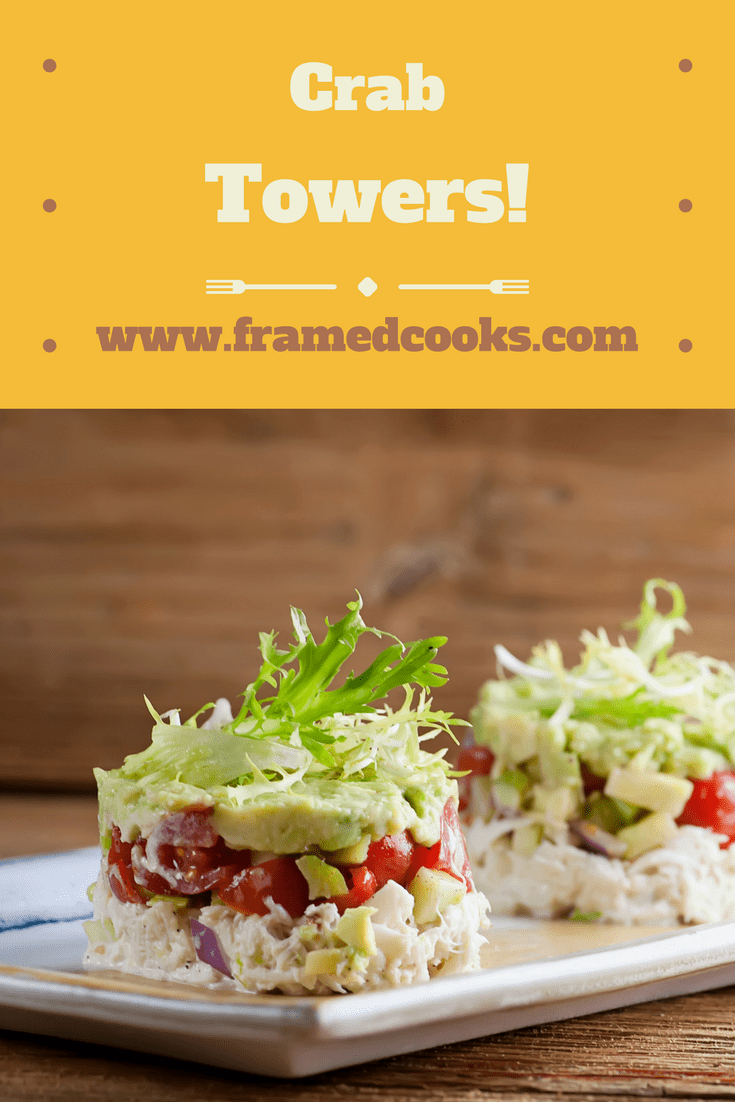 This recipe for crab towers is your answer to the easy to make but super dramatic appetizer or first course. Or for a fancy light lunch!