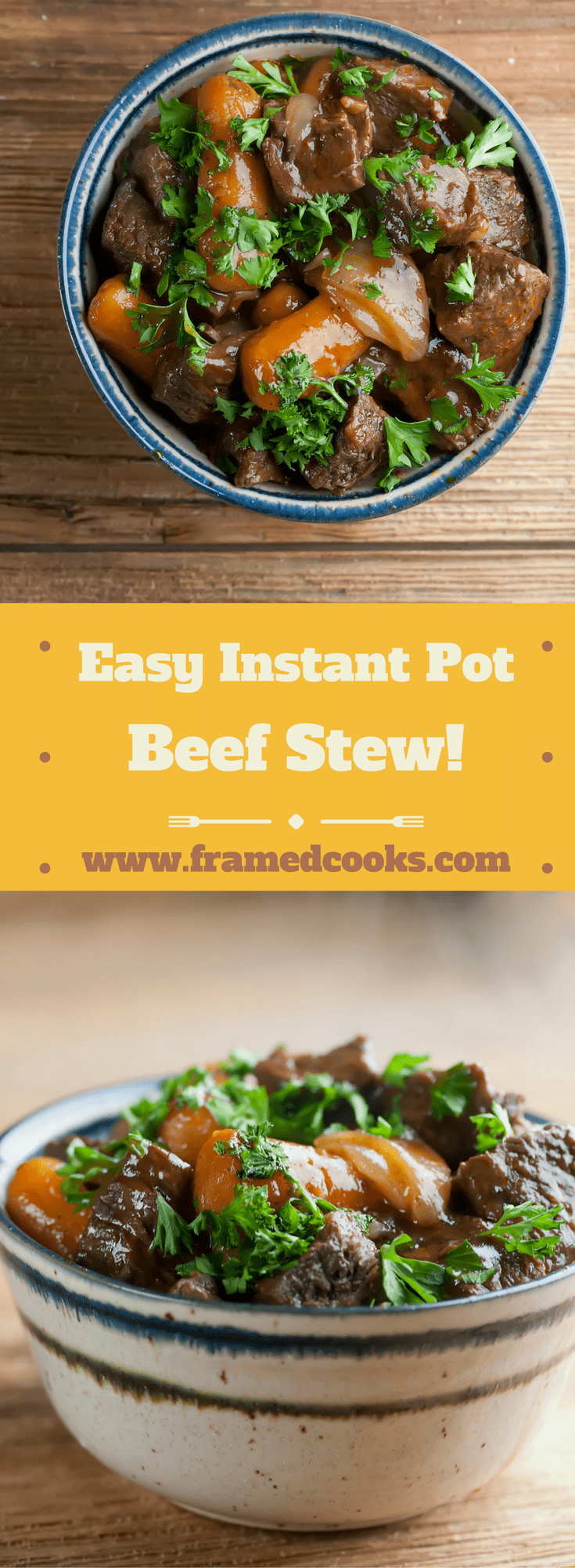 Whip up this classic supper in a jiffy with this recipe for easy Instant Pot Beef Stew. The rich hearty flavor that everyone loves in pressure cooker form.