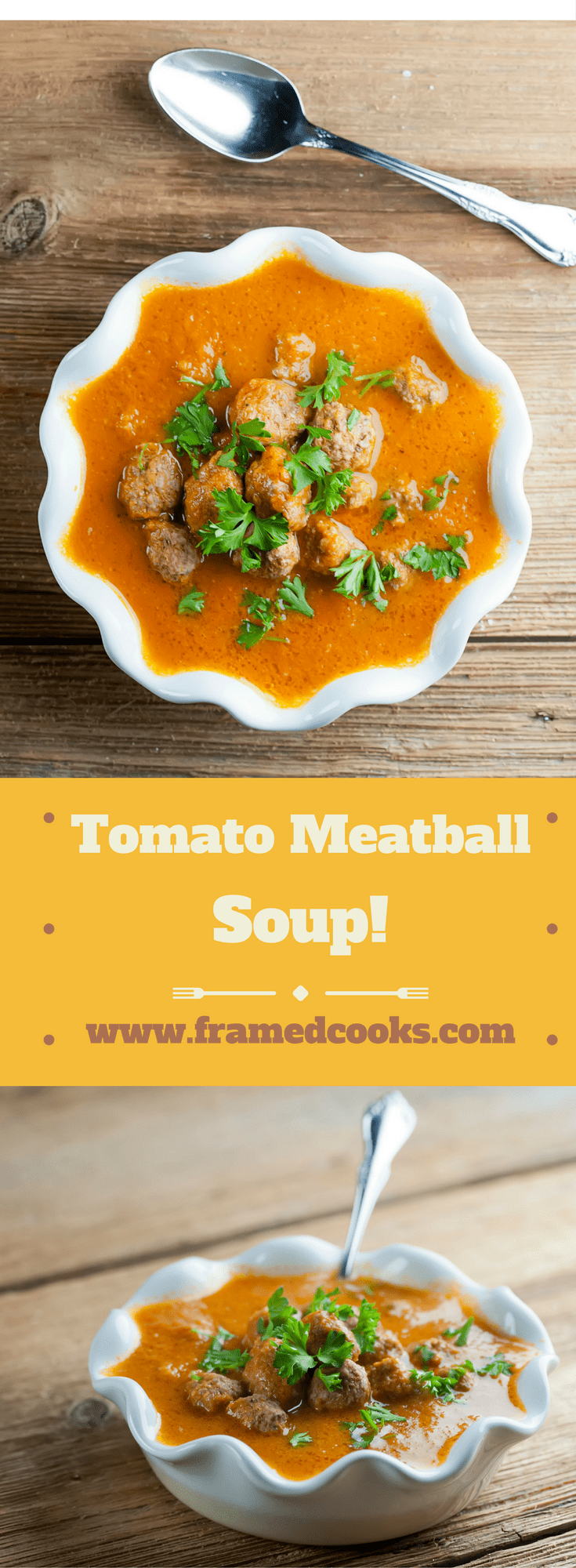 This easy recipe for creamy tomato meatball soup is not only a snap to make, it's also Whole 30 compliant for those of you who are Whole 30-ing!