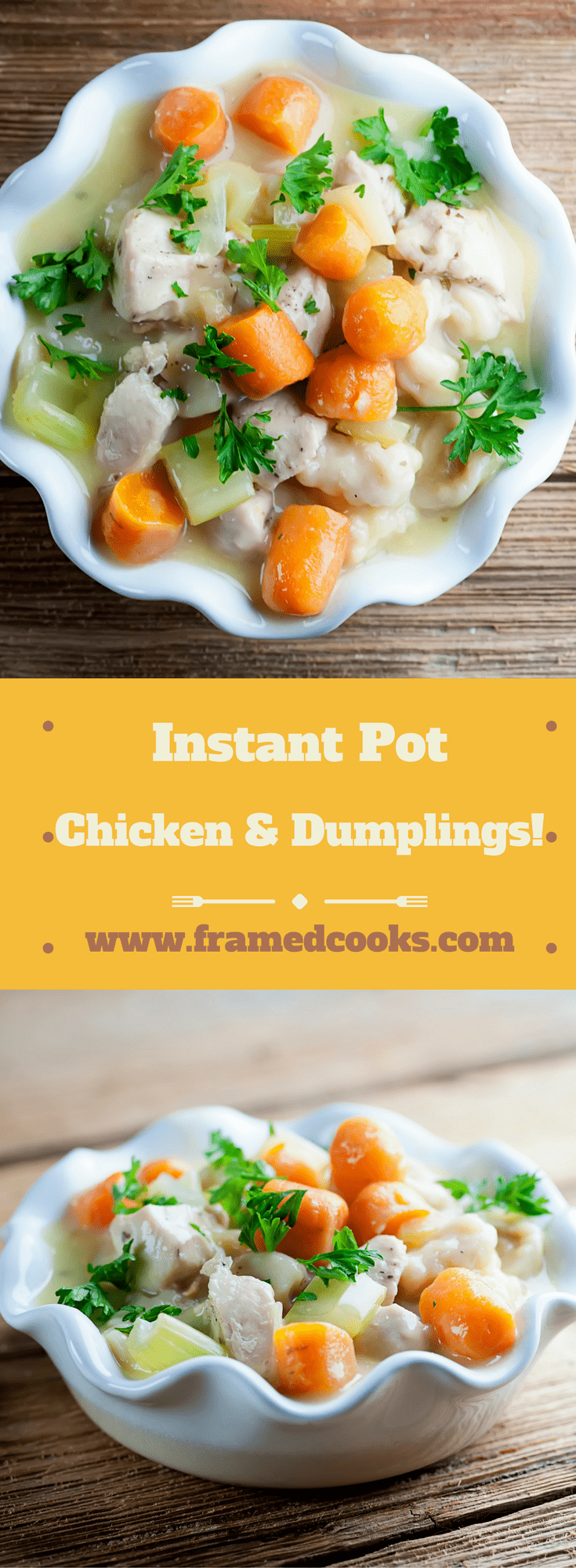 Make this comfort food classic the speedy way with this easy recipe for Instant Pot chicken and dumplings, and have it on the supper table in no time!