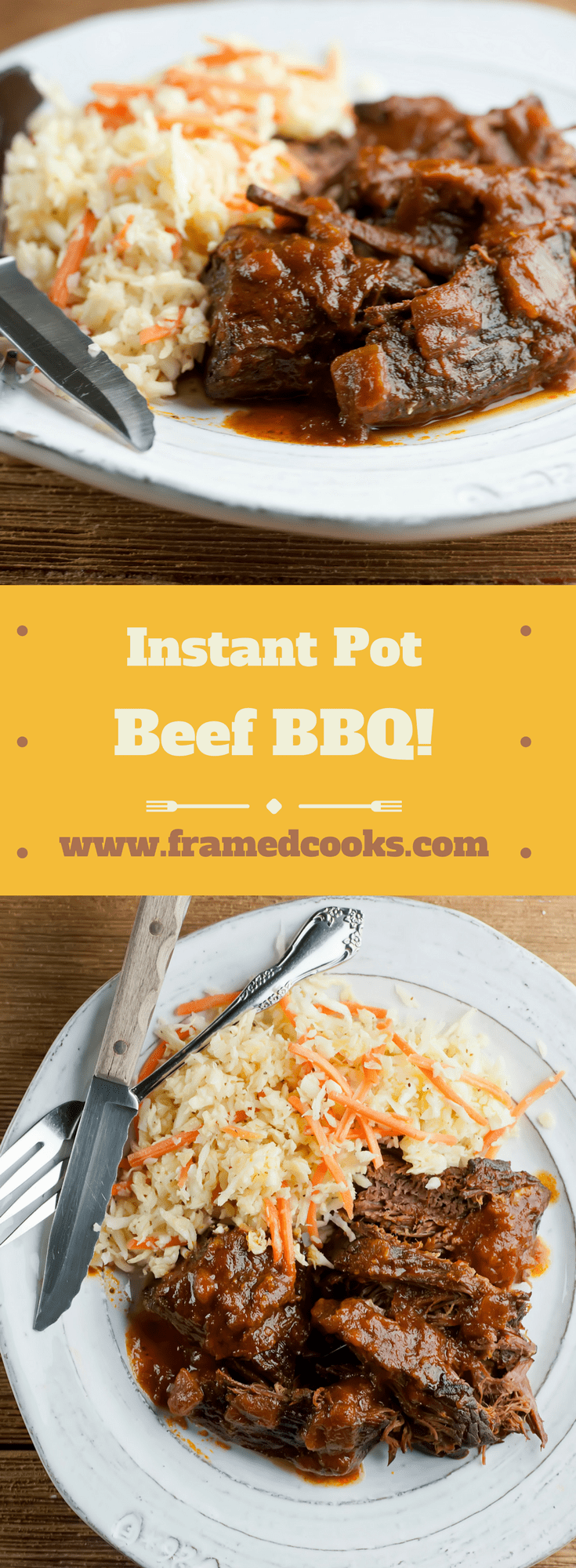 Instant Pot Beef Barbecue Framed Cooks