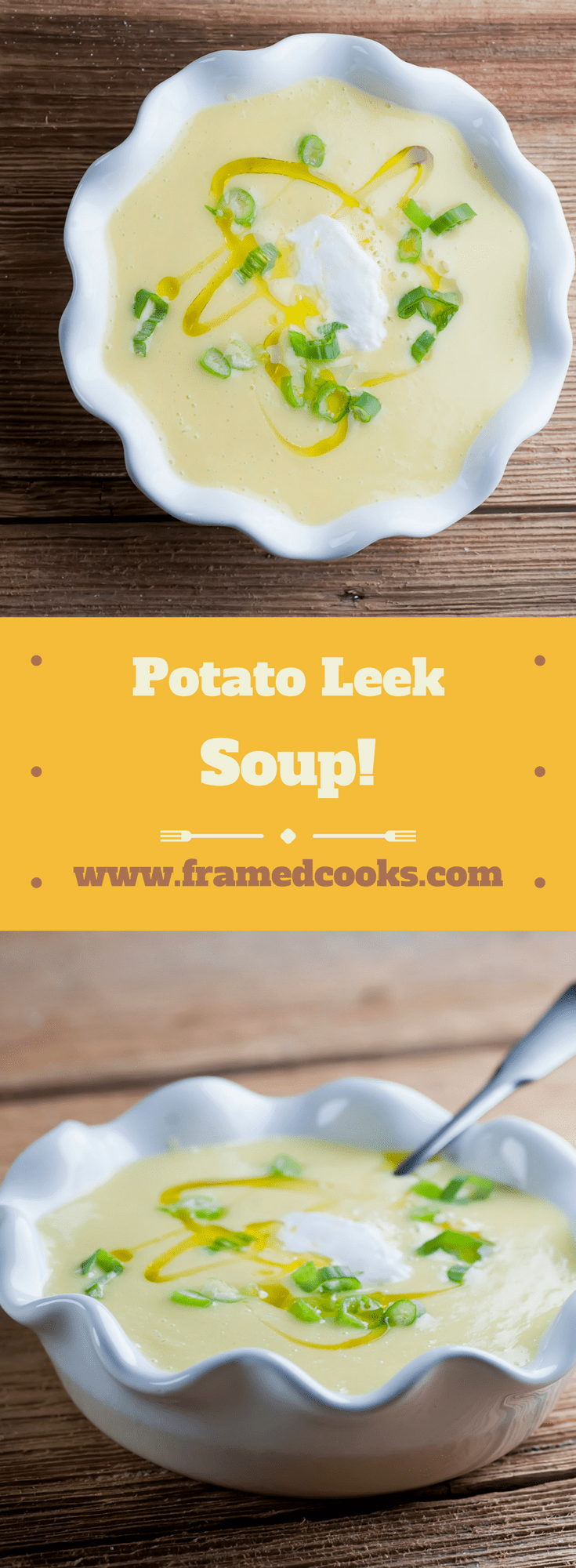 This easy recipe for potato leek soup is a great way to get in some delicious vegetables, all in a hearty, filling, delicious soup. A perfect lunch or light supper!