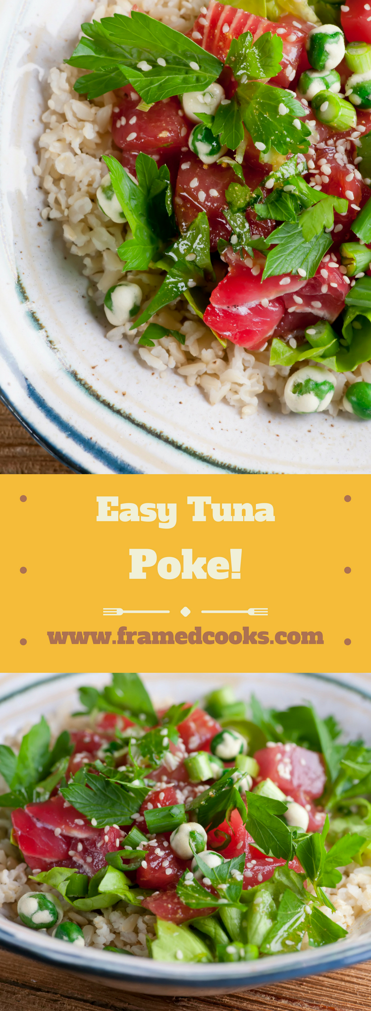 This easy recipe for tuna poke is the perfect and quick way to get delicious seafood dinner on the table. A fun alternative for all you sushi lovers out there!