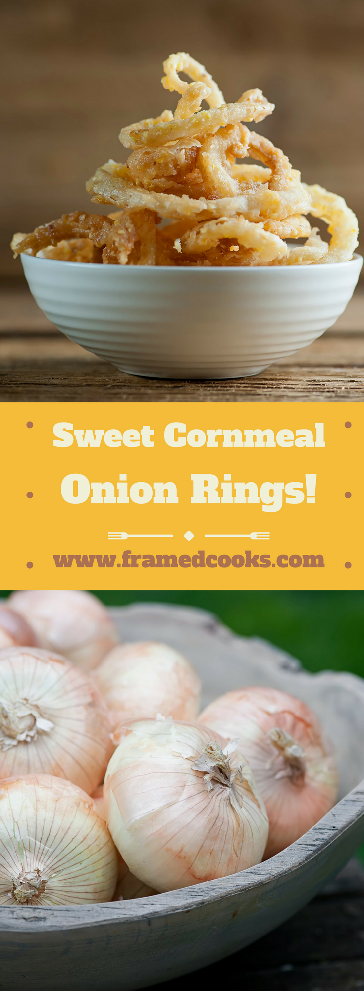 This easy recipe for sweet cornmeal onion rings uses slender slices of Vidalia onions in a cornmeal coating for the lightest and most flavorful onion rings ever. Bet you can't eat just one!