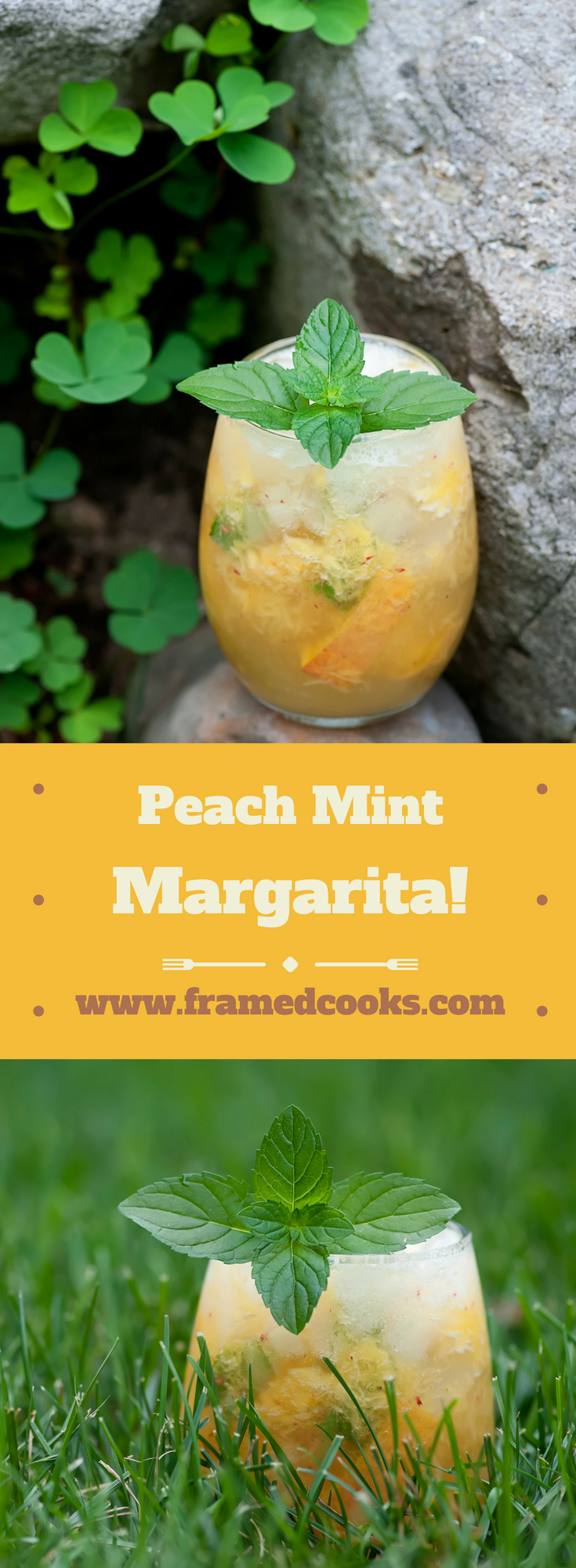 Say cheers to summertime with this easy recipe for a peach mint margarita. Welcome to your new favorite warm weather cocktail!