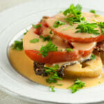 welsh rarebit with bacon and tomato