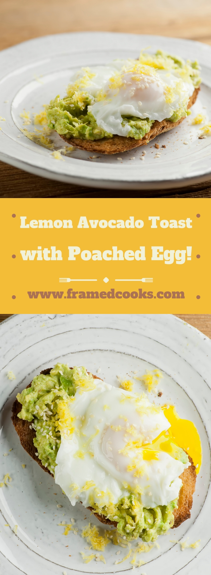 Up your breakfast game with this easy recipe for lemon avocado toast with poached egg, the perfect healthy combo of delicious flavors!