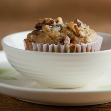 Banana Graham Muffin in a bowl.