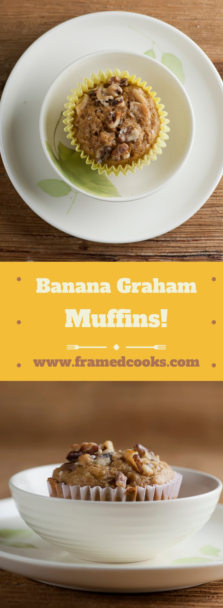 This easy recipe for banana graham muffins takes two of your favorite flavors and turns them into a warm and wonderful muffin! Perfect for breakfast or snack time.