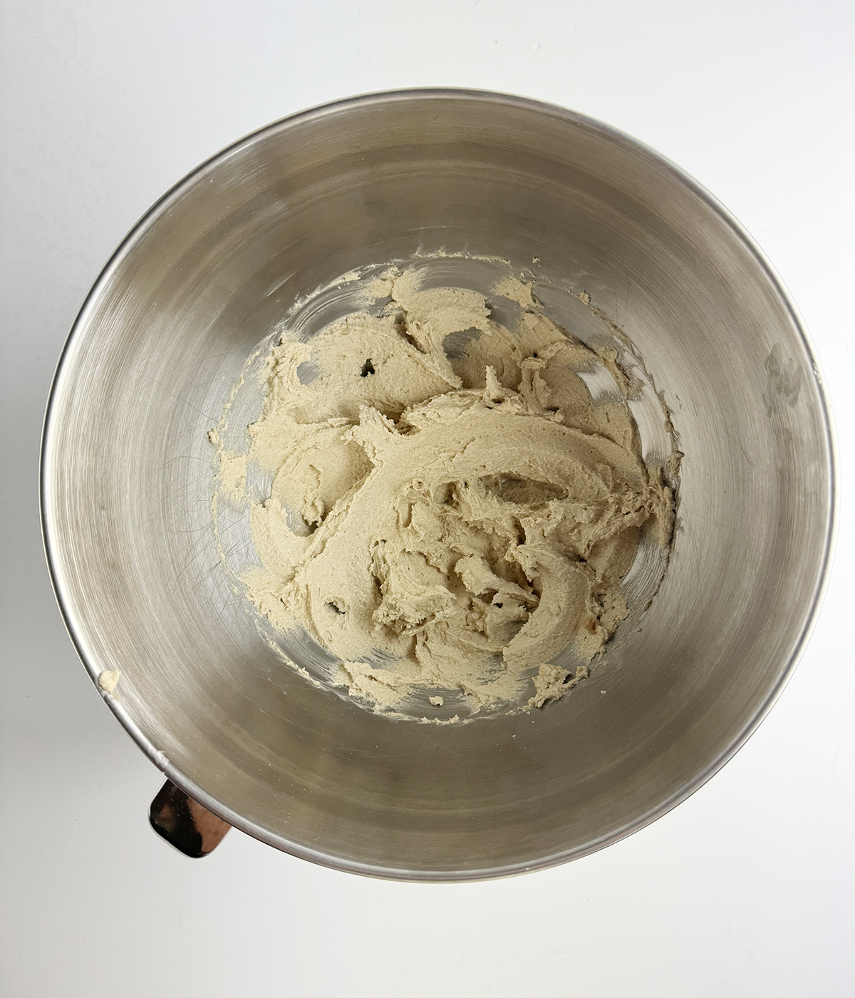Sugar and butter mixture in a bowl.
