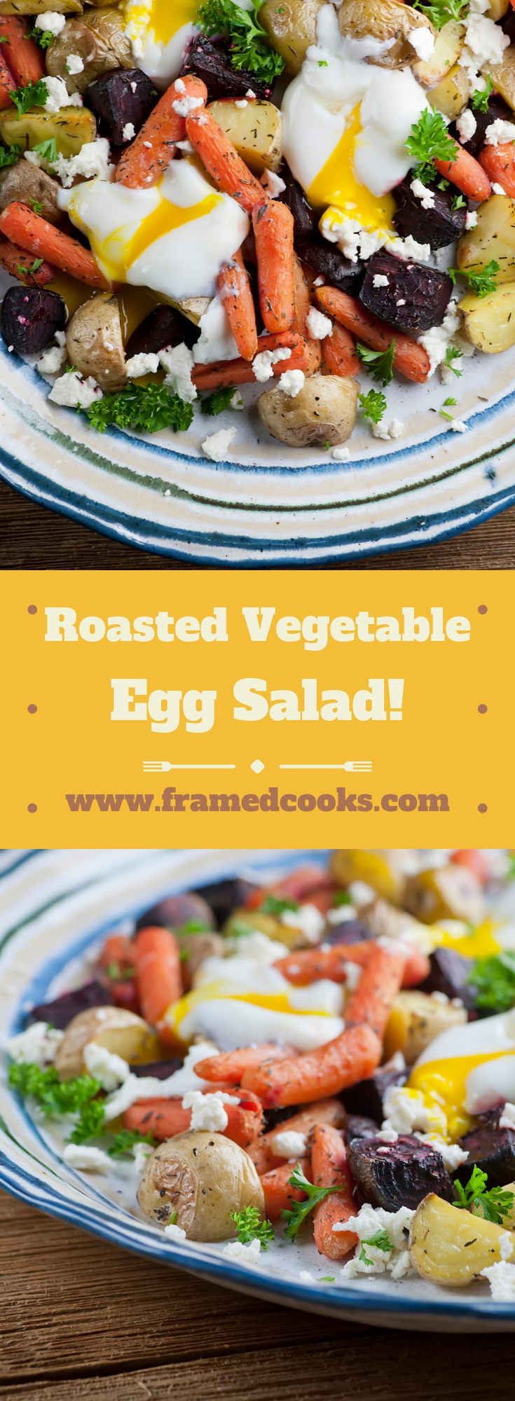 This easy recipe for roasted vegetable egg salad is a hearty variation on this lunchtime favorite, adding warm and healthy roasted veggies!