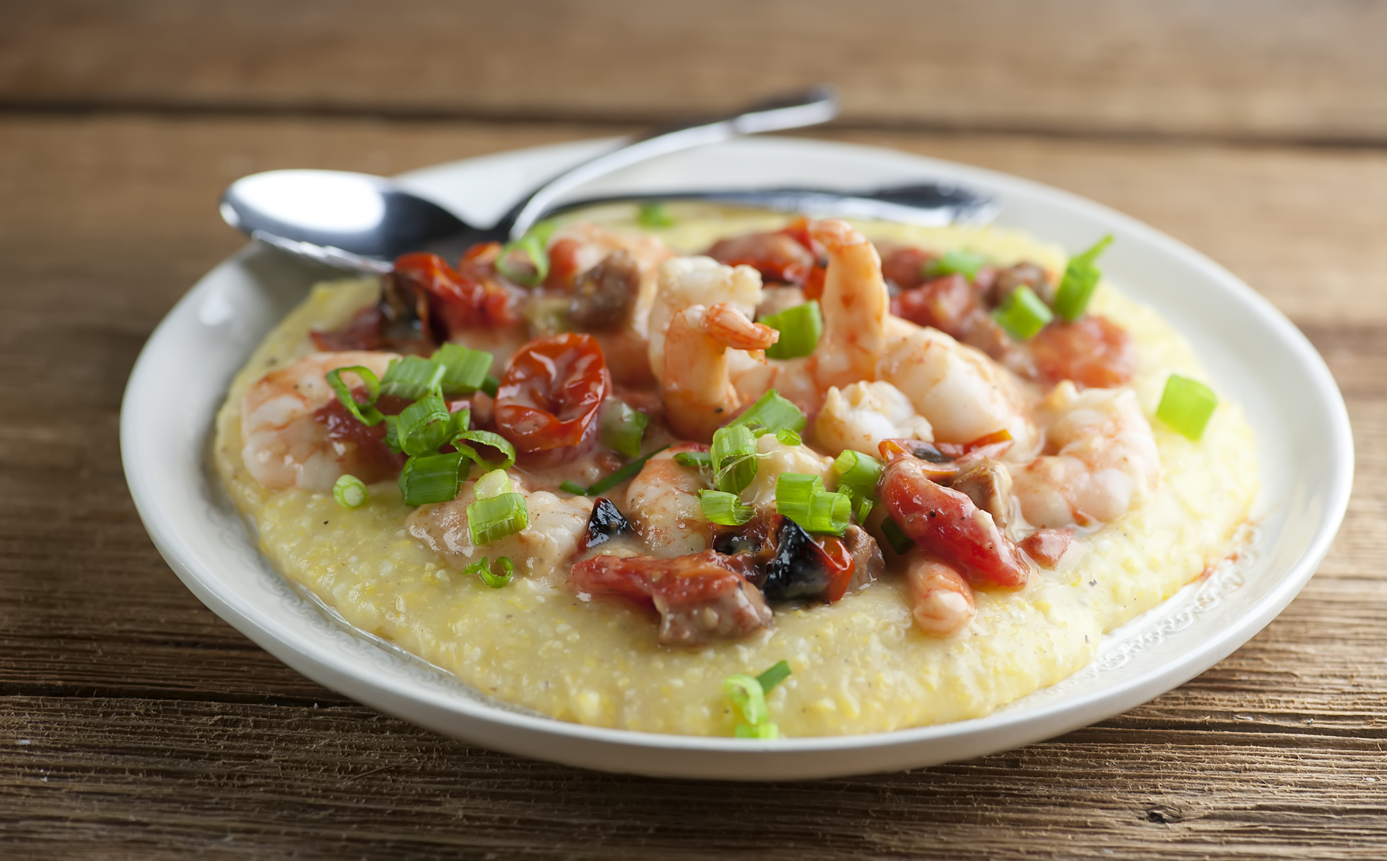 shrimp and sausage with grits 