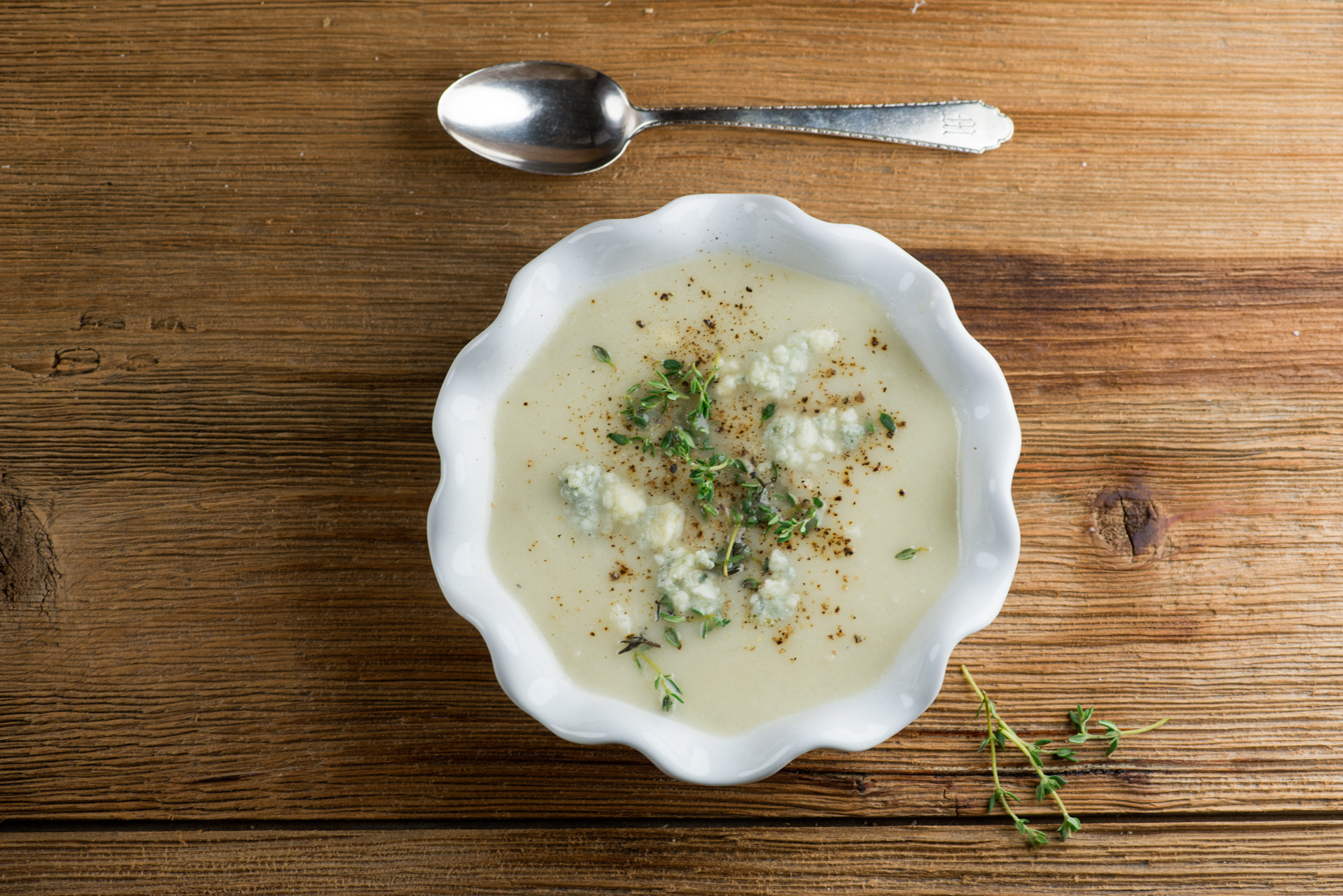 Blue Cheese Cauliflower Pear Soup Framed Cooks