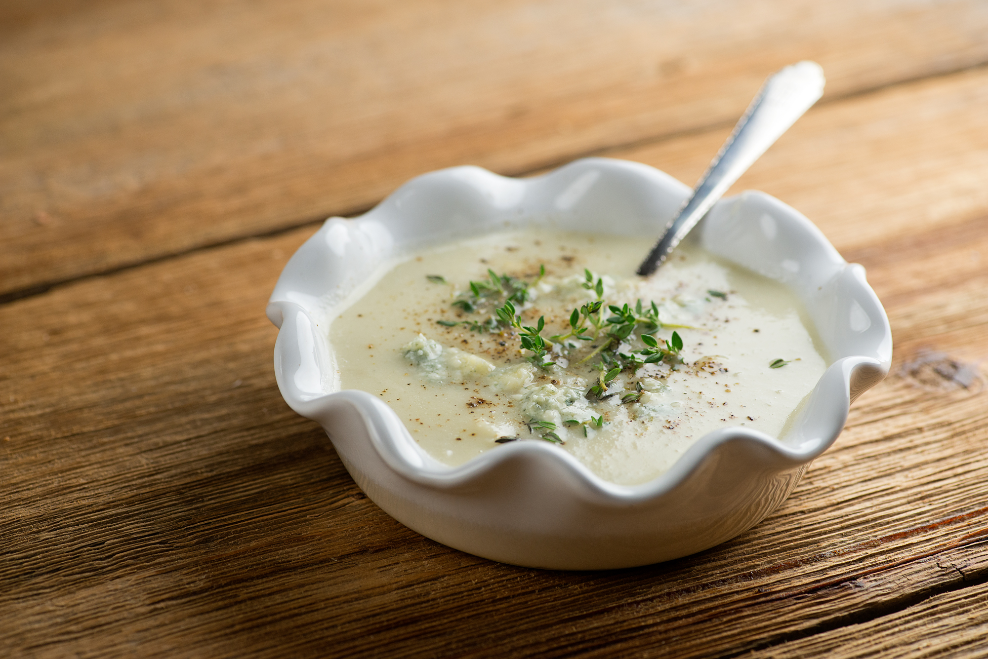 Blue Cheese Cauliflower Pear Soup Framed Cooks