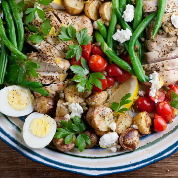 Roasted Chicken Salad on a plate.