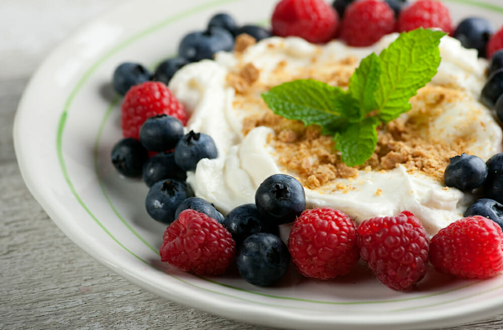 cannoli cream with fresh berries