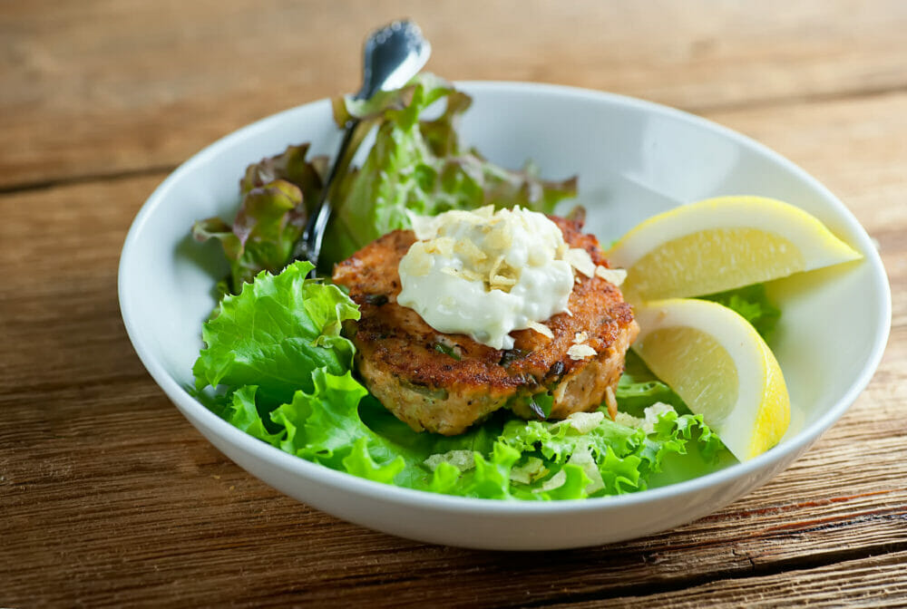 salmon burger